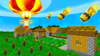 Testing NUCLEAR BOMBS In A Minecraft World (Huge Damage)