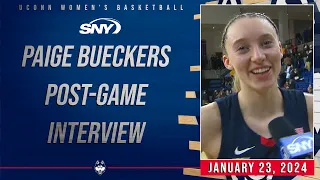 UConn's Paige Bueckers discusses her 26-point game vs. Marquette and gives a knee update | SNY