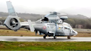 French Navy - Eurocopter AS565 Panther F-XCHL startup & takeoff at Albi-Le Séquestre [LBI/LFCI]