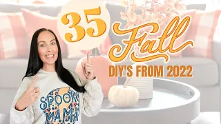 35 FALL diy's from 2022 that you're gonna want to make | Fall home decor diy's