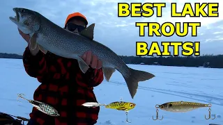 Best ICE FISHING Lures to Catch LAKE TROUT!!! (Lake Trout Fishing Tips!)