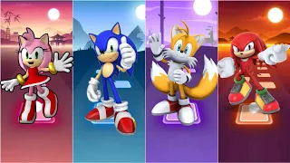 Sonic- Amy - Tails - Knuckles | Tiles Hop EDM RUSH !