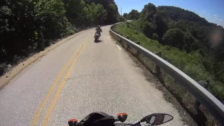 Supermoto goes off into ditch!