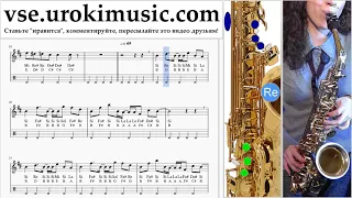 Уроки саксофона (альт) Axel F - Crazy Frog Ноты Самоучитель um-i821