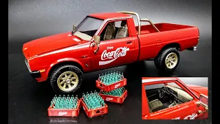 1980 Dodge Ram D50 Pickup 1/25 Scale Model Kit Build How to Glass Engine Dashboard Coca Cola