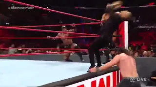 wwe raw Braun Strowman sustains injury during Elimination Tag Team Match- Raw_ Nov. 19_ _00