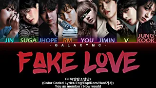 BTS(방탄소년단) 'Fake Love' (Color Coded Lyrics Esp/Eng/Rom/Han/가사) (8 MEMBERS ver.)【GALAXY MC】