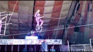 Lucky Irani circus 🎪 2022 cycle items on wire || Pakistan BHV