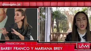 Barby Franco le puso los puntos a Mariana Brey en vivo por mensajear a Fernando Burlando