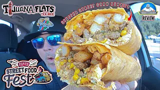 Tijuana Flats® Stuffed Street Corn Steak Burrito Review! 🌽🥩🌯 | Street Food Fest! | theendorsement