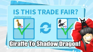 😱TRADING GIRAFFE TO SHADOW DRAGON! MY INVENTORY TRANSFORMATION | ADOPT ME TRADING CHALLENGE IN 2024