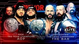 WWE Survivor Series 2018 - AOP vs. The Bar - Official Match Card