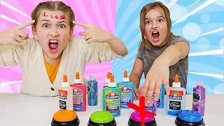 Don’t Push the Wrong Button Slime Challenge! TRUTH or DARE! | JKrew