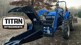 Stump Bucket Grapple REVIEW | Titan Attachments | Severe Duty