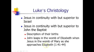 Brief Introduction to Luke's Portrait of Jesus/Christology