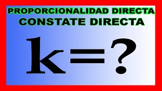 ✅👉 CONSTANTE de Proporcionalidad Directa  ✅ Como Calcular la Constante Proporcionalidad Directa