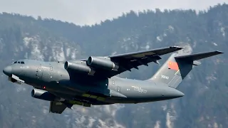 Chinese Air Force Xian Y-20 Landing & Take Off Innsbruck Kranebitten Airport