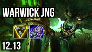 WARWICK vs SHYVANA (JNG) | 9/0/4, 71% winrate, Legendary, Rank 10 Warwick | NA Master | 12.13