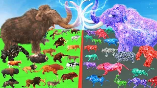 Prehistoric Animals Epic Battle Real Life Animals vs Diamond Animals Animal Revolt Battle Simulator