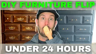 Quick DIY Furniture Flip For Beginners | From Vintage to Modern In Under 24 Hours!