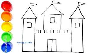 Drawing a Castle 🏰 | Fun and Easy Tutorial with Castle Fort Drawing Ideas for Kids | Drawing ideas