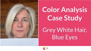 Color Analysis: White Grey Hair, Blue Eyes