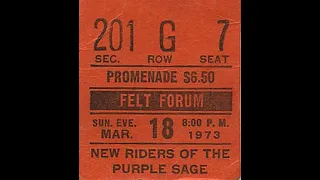 New Riders of the Purple Sage & Special Friends 03.18.1973 New York, NY Complete Show FM