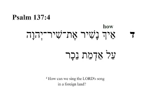 Psalm 137 -- Hebrew Bible Speaker with English Captions