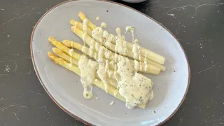 نحوه پخت مارچوبه و سس سبزی های معطر- How to cook asparagus and herb sauce