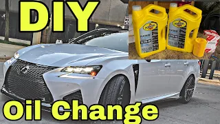 Lexus GSF RCF DIY Oil Change SO Easy!!!