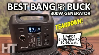 300w LiFePO4 Solar Generator $199! GOLABS R300 299wh Power Station Review | Teardown!