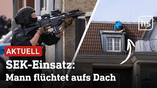 Frankfurt: Mann verschanzt sich, flüchtet aufs Dach und wird doch von SEK verhaftet | hessenschau