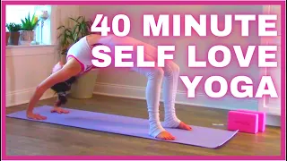 40 Minute Vinyasa Yoga Flow | Self Love | Valentine's Day | Power Yoga | Heart Opening | Strength