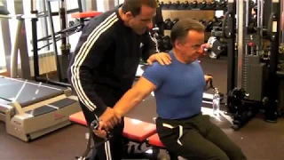 Francis Benfatto training Rafael Santonja (IFBB President)