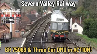 Severn Valley Railway | BR 75069 at Bewdley Rock Sidings and in service to Bridgnorth & The DMU