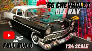 Building Revell 1/25 '56 Chevrolet Del Ray Scale Model - Full Build Step by Step - ASMR