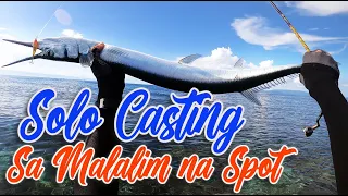 Solo Casting Fishing in the Philippines || Doljo Panglao Island Bohol