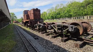 Exploring train cars and old locomotive in Phillipsburg, NJ