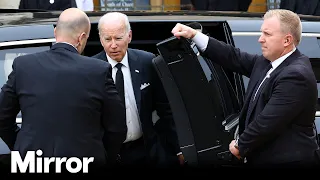 US President Joe Biden and First Lady arrive at Westminster Abbey for Queen's state funeral