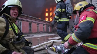 Пожар в здании "Невской мануфактуры"