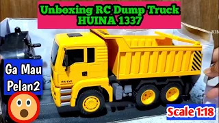 #12 Unboxing RC Dump Truck HUINA 1337. Terlalu lincah dan akan sulit di mainkan di area sempit0