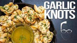 CHEESY BUTTERY SPICY GARLIC KNOTS | SAM THE COOKING GUY 4K