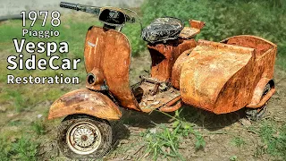 1978 Piaggio Vespa SideCar Italian Scooter Restoration | Disassembling vespa #1