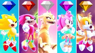 Sonic Superstars - All Super Form Transformations