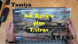 T34/85 by Tamiya in 1/35 scale, Kit review