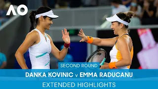 Danka Kovinic v Emma Raducanu Extended Highlights (2R) | Australian Open 2022