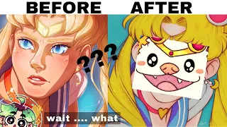 Redrawing My Old Art | 2019 - 2023 | Sailor Moon Redraw Challenge | Speedpaint