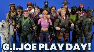 G.I.Joe Play Day! Stalker Bazooka Recondo Zarana Dusty Tomax Xamot Sgt Slaughter Snake Eyes more!