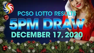 Lotto Result Today 5pm December 17 2020, Swertres 2D 3D 6/45 6/55