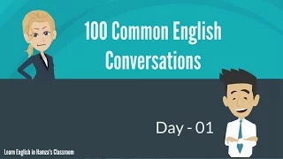 100 Common English Conversations - (PART - 01) -  Day  01 - 10